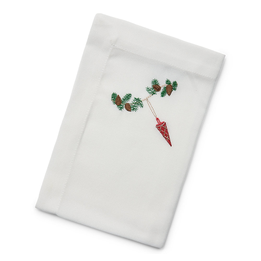 Julservett med röd julstrut