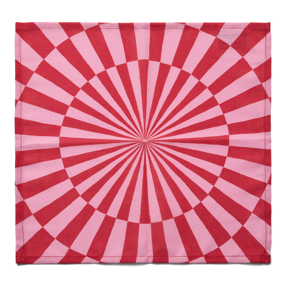 4 st. røde cirkusservetter