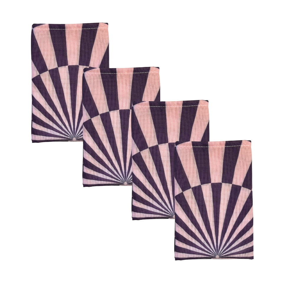 Cirkusservietter i blomme - 4 stk.