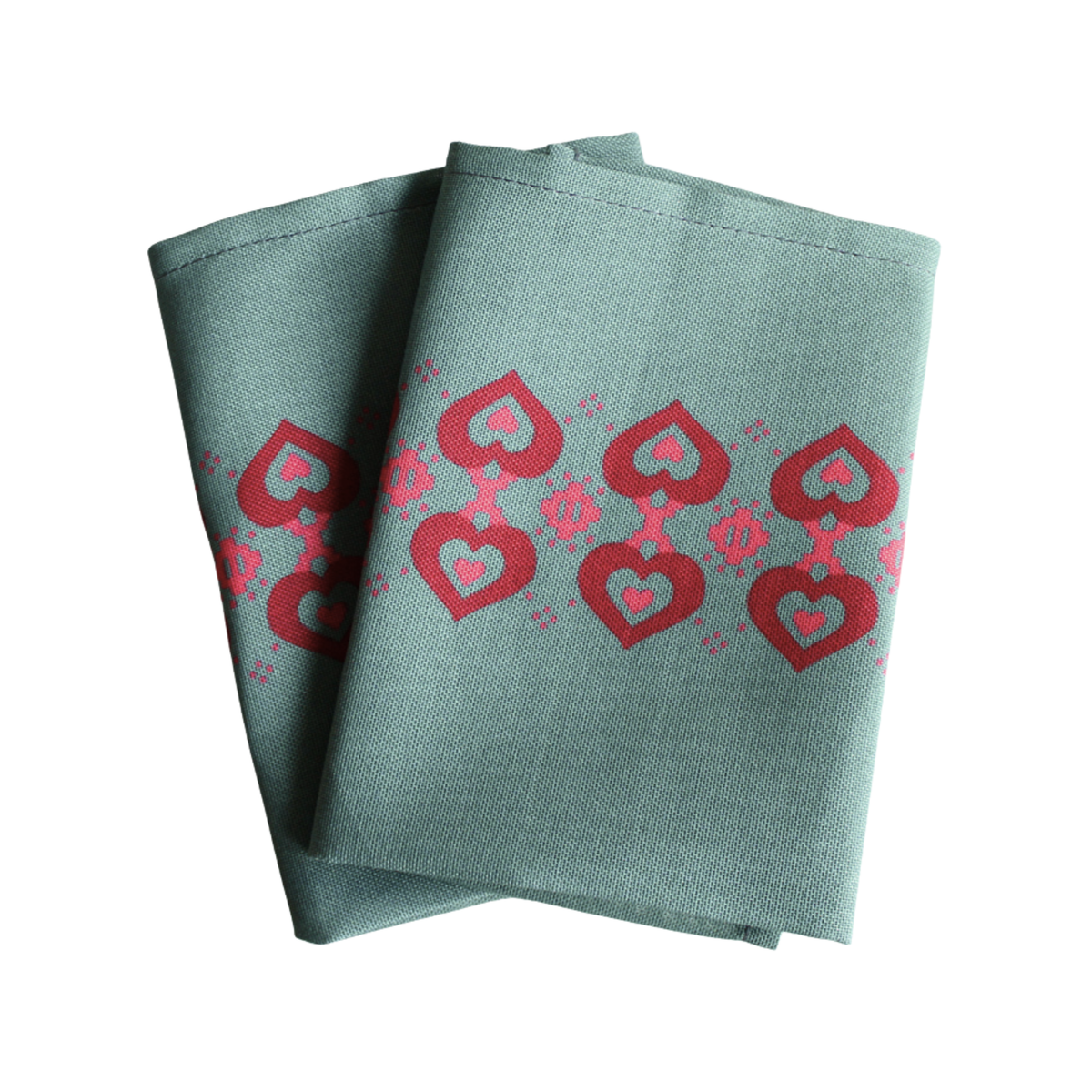 Hjärtservetter i tyg – 2-pack