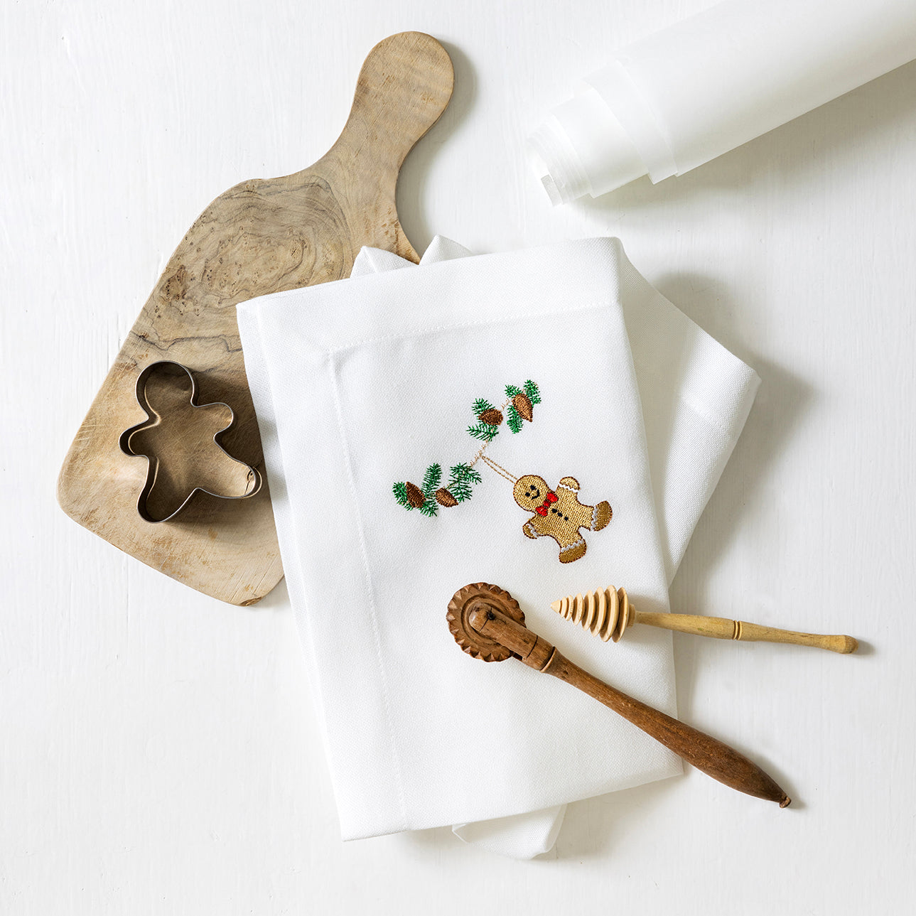 Julservett med pepparkaksgubbe