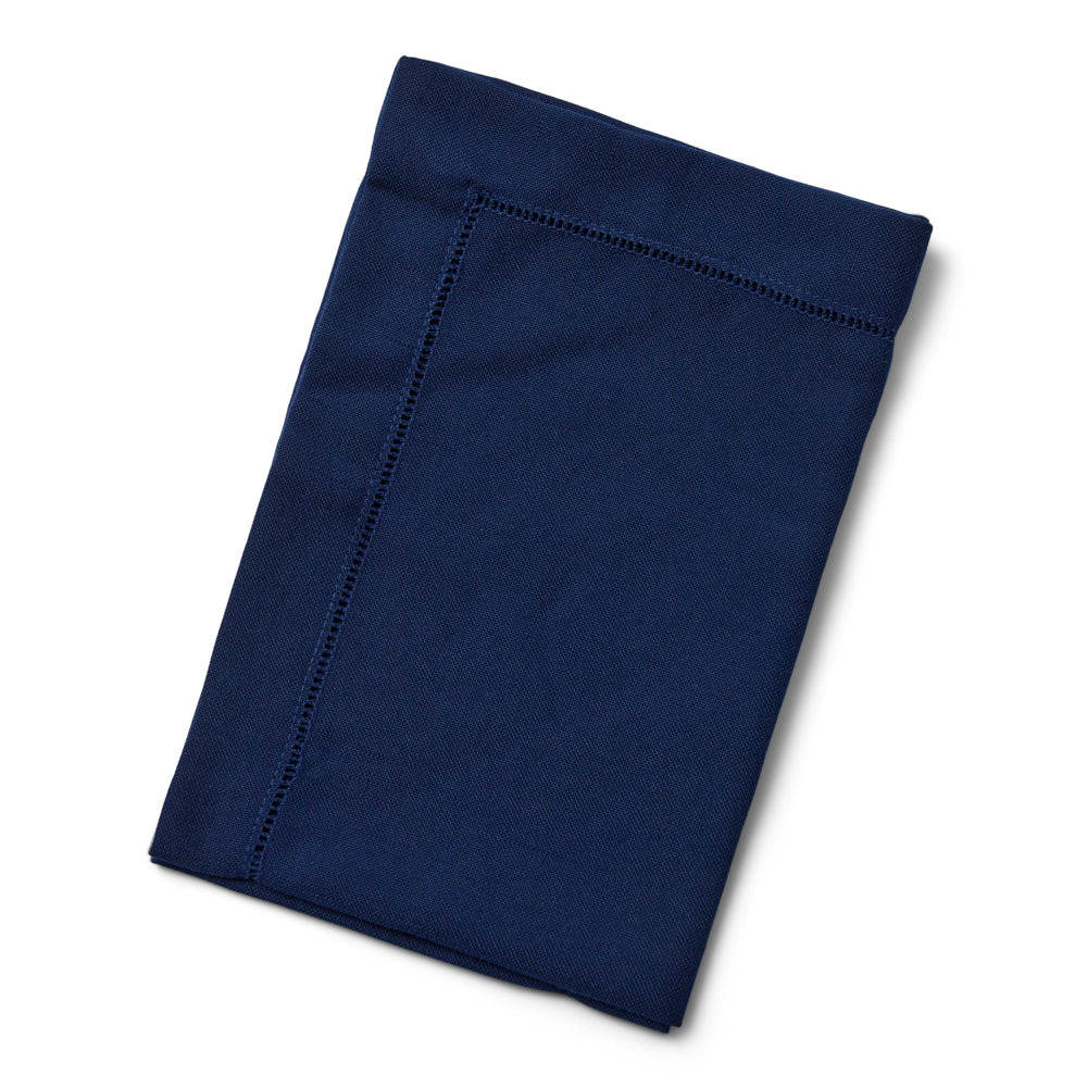 Blå servett med hålsöm