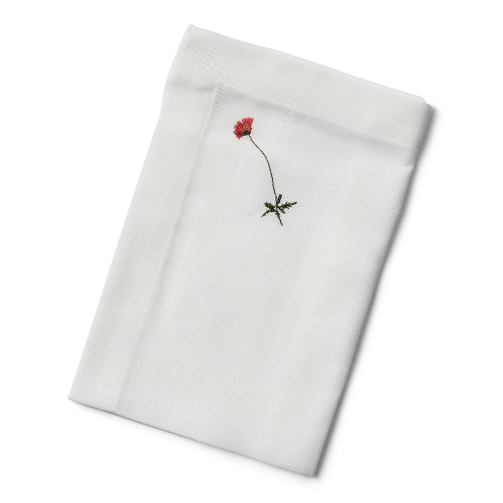 Flora serviet med valmue