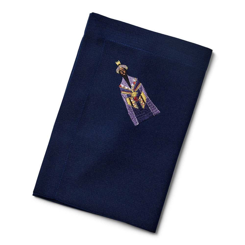 Midnattsblå servett med Caspar - Stardust