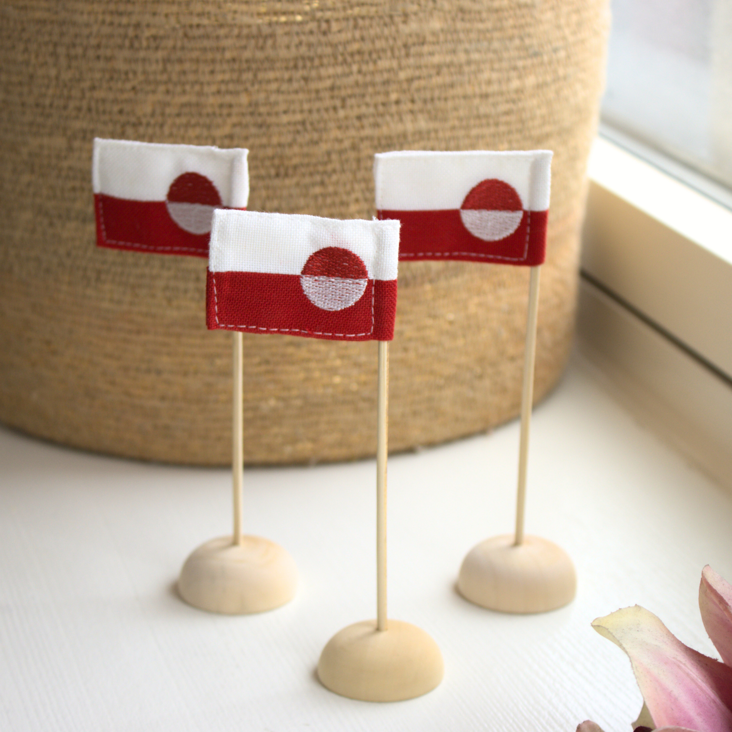 Mini bordflag Grønland