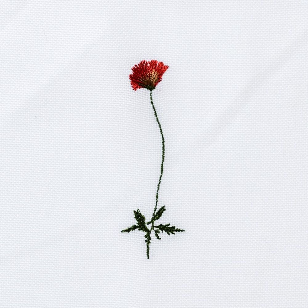 Flora serviet med valmue