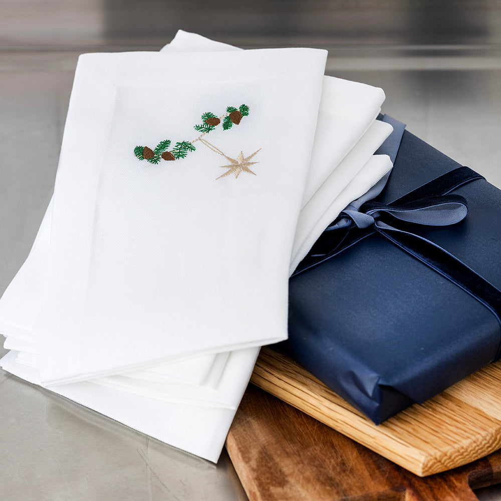 6 stk. klassiska julservetter