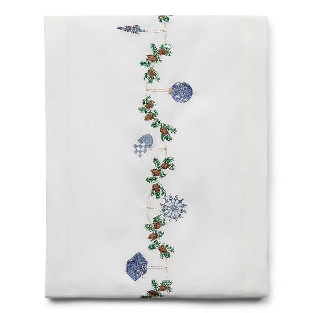 Jullöpare med klassiska blå motiv