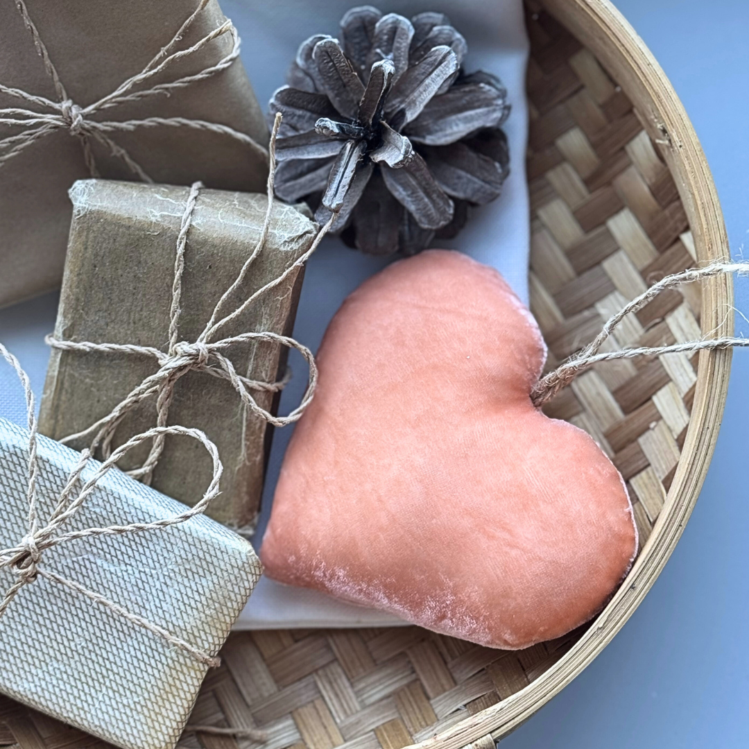 Silkesvelourhjärta, rosa