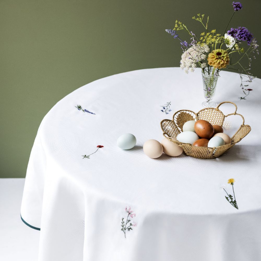 Kopi af Rund duk med blommor