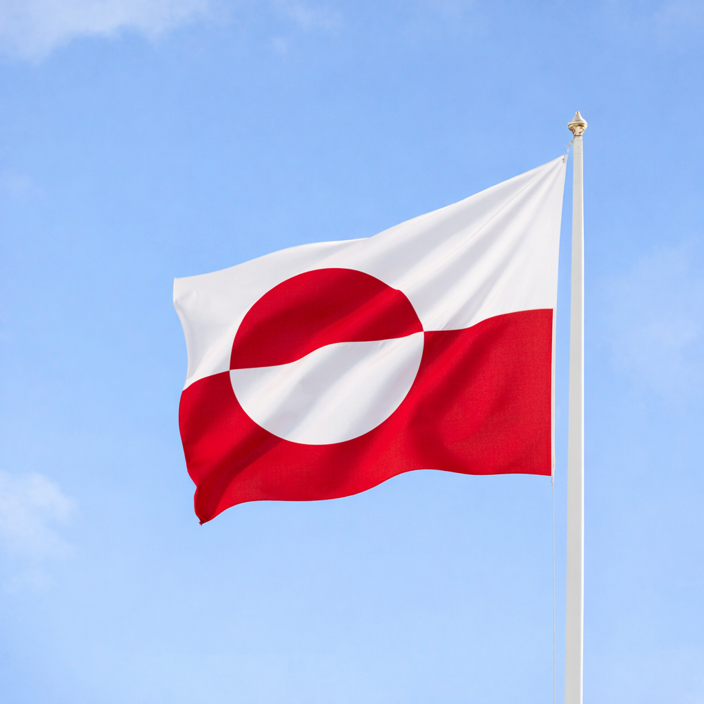 Grönlands flagga - Tryckt