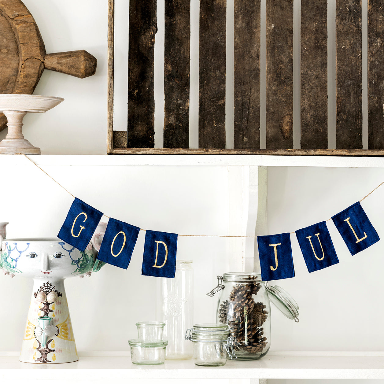 Blå flaggirland jul