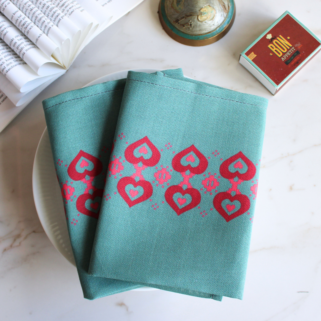 2 st. Hjärtservetter