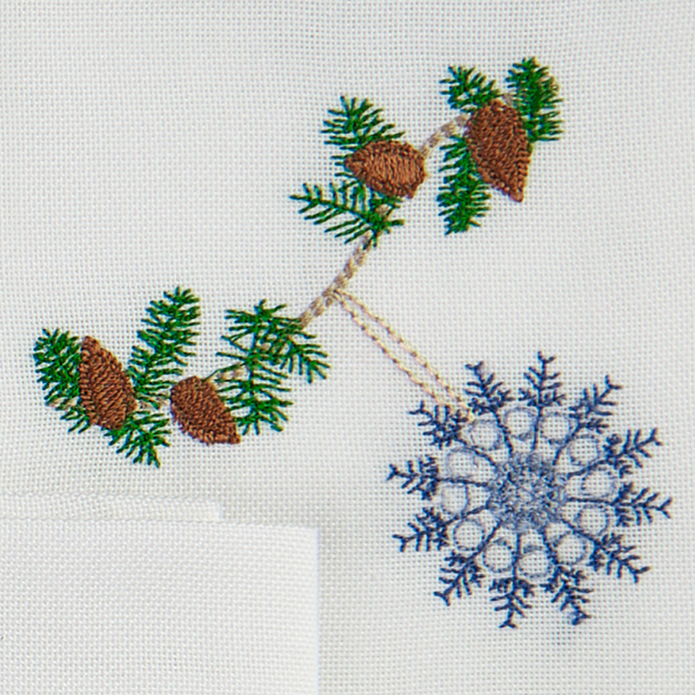 6 stk. julservetter med blå motiv